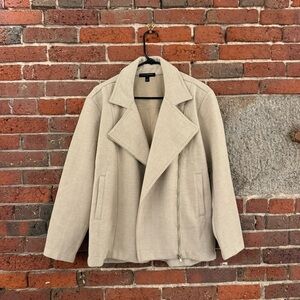 Women's Cream Herringbone Banana Republic jacket -M